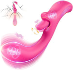 Women's G-Spot Dildo Vibrator – Rotating Tongue Licker with 5 Licking & Vibration Modes