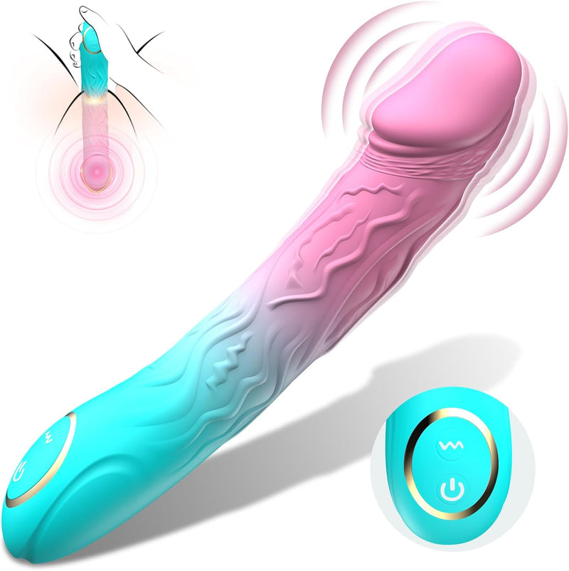 Realistic 8" Vibrator for Women – 10 Vibration Modes, G-Spot & Clitoral Stimulator
