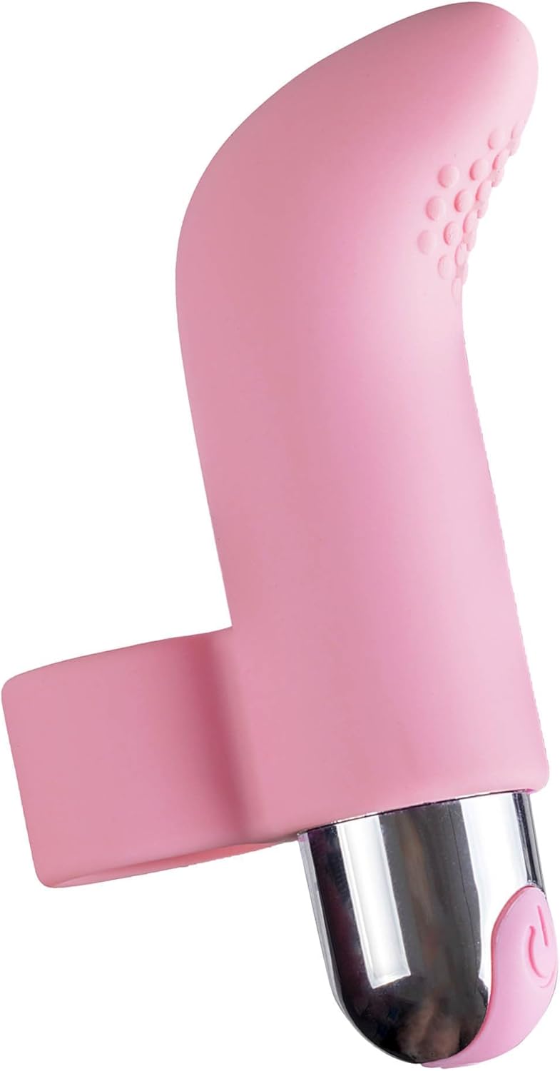 Rechargeable Silicone Finger Vibrator – 10 Speed Waterproof Bullet Stimulator