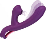 Come-Hither Rabbit Vibrator with Suction & 10 Vibration Modes for Clitoral & G-Spot
