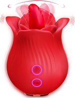 Clitoral Licking Rose Vibrator for Women, 10 Modes, Mini Nipple Stimulator.