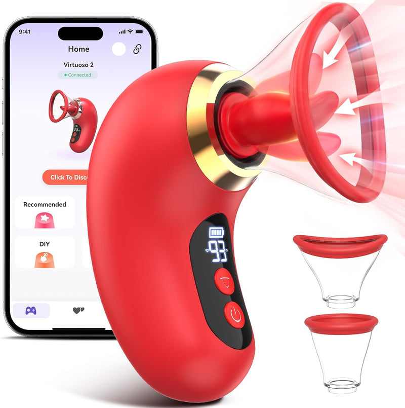 5-in-1 Rose Sucking Vibrator – Clitoral & G-Spot Stimulator with Licking & Vibration