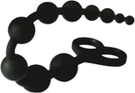 10-Function Silicone Anal Beads with Gradual Size & Pull Ring for Couples