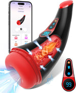 APP-Controlled Male Masturbator - 9 Sucking & Vibrating Modes, 3D Textured Sleeve