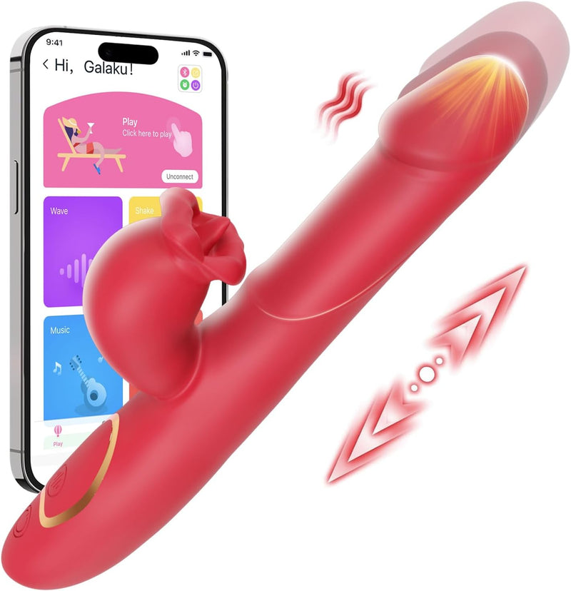 4-in-1 Thrusting G-Spot Vibrator with 9 Modes Licking, Vibrating & C BlessMyBucket 4-in-1 Thrusting G-Spot Vibrator with 9 Modes Licking, Vibrating & C BlessMyBucket