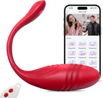 3-in-1 Remote Control Thrusting Egg Vibrator, 9 Modes, Waterproof, Red