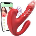 Thrusting Rabbit Vibrator – 3-in-1 G-Spot & Clitoral Stimulator with 9 Modes