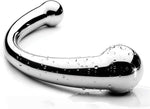 G-Spot Stimulating Dual-Ended Metal Wand, Curved Fetish Plug for Couples