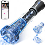 APP-Controlled Penis Pump with Vibration & Suction, 2 Sleeves for Men