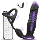 App-Controlled Thrusting Anal Stimulator with Vibrating Ring & Prostate Massager