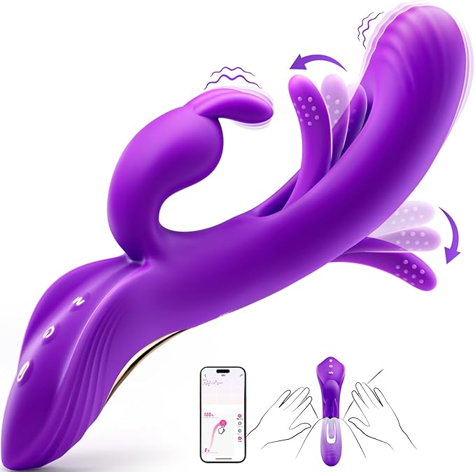 4-in-1 Rabbit Vibrator for Women – G-Spot, Clitoral & Anal Stimulator with App Control