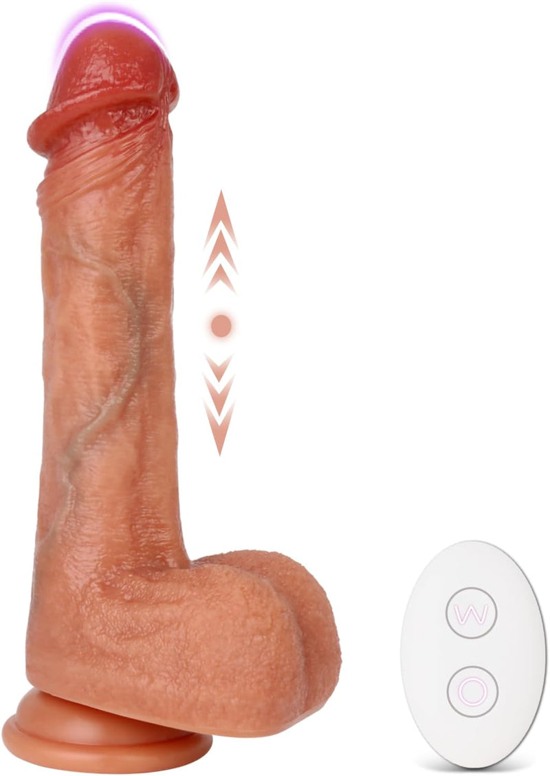 Thrusting Dildo Vibrator – Remote Control G-Spot & Anal Toy with 5 Vibration Modes
