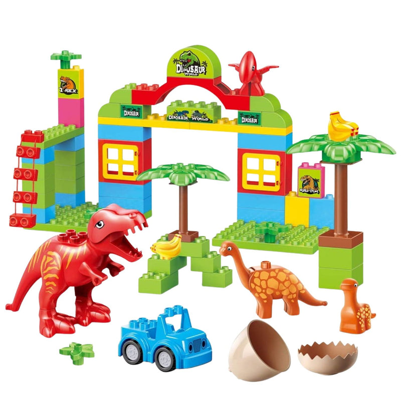 Dinosaur Blocks Toy 72 Piece Jurassic Era Block Set “ Compatible With All Major Brands Entertaining And Educational Childrenâ€S Dinosaur Toys “ For Boys & Girls Ages 3 -12 Years Old