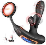 Prostate Massager with Vibrating Cock Ring – 10 Kneading & 10 Vibration Modes