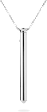 Elegant Vibration Necklace – Discreet Wearable Massager for Luxury Pleasure, Silver