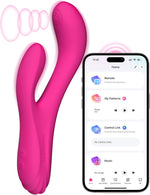 App-Controlled Rabbit Vibrator – Dual Motor G-Spot & Clitoral Stimulator with Remote