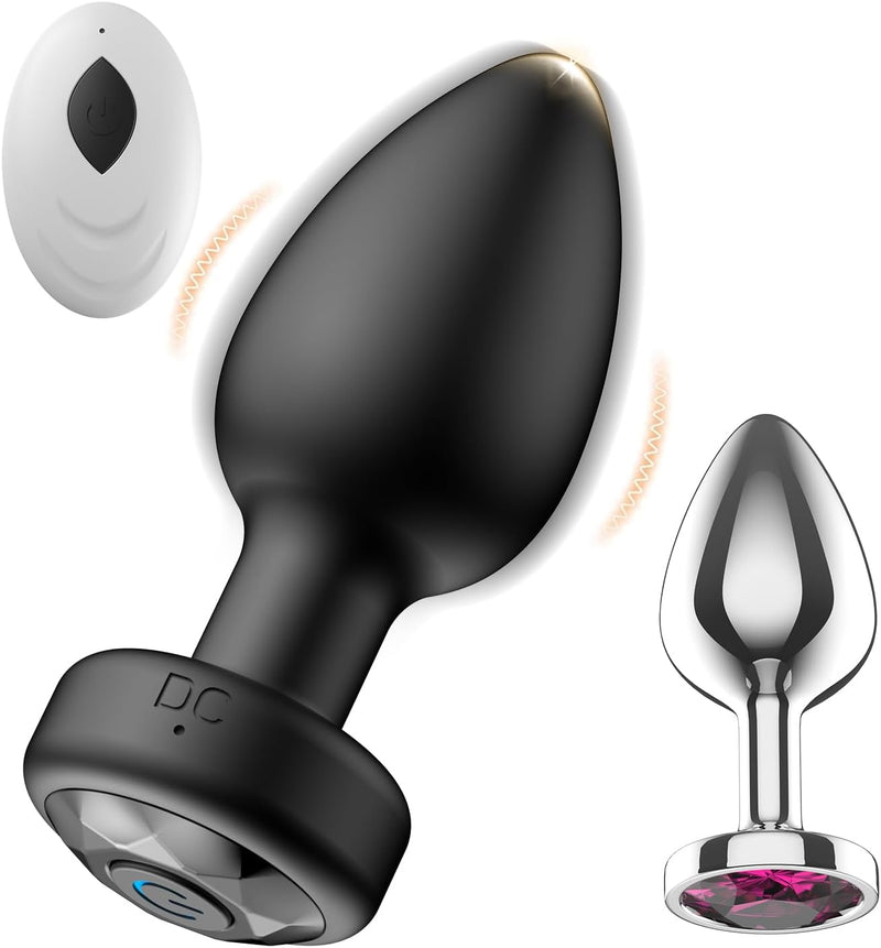 Dual Anal Plug Vibrator – Remote Control, 10 Modes, Prostate Massager for Men & Women