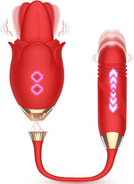 3-in-1 Rose Clitoral Vibrator – G-Spot, Nipple & Couples Stimulator with 10 Modes