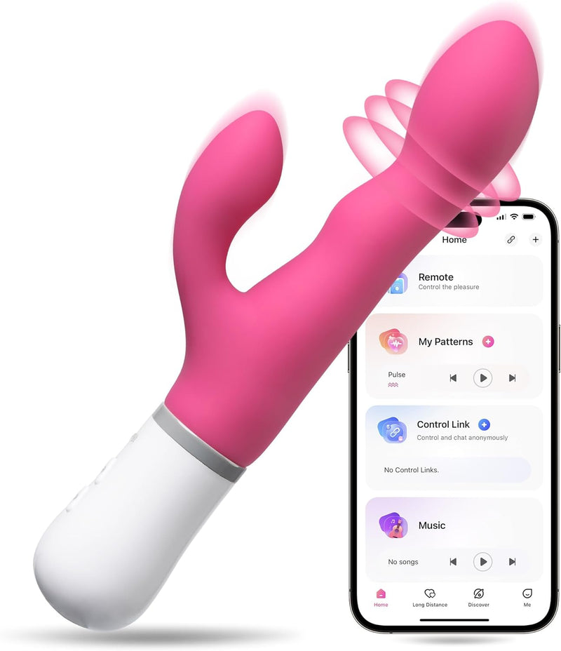 Nora App-Controlled Rabbit Vibrator – Dual Motor Clitoral & G-Spot Massager