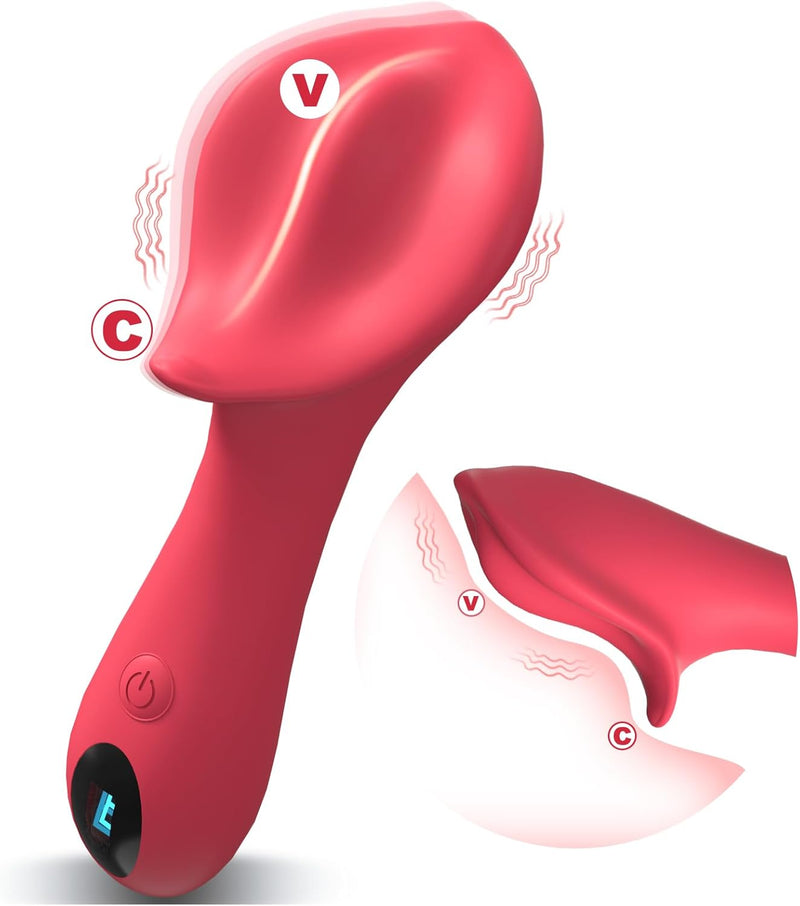 3-in-1 Vibrator Wand – Clitoral, Vaginal & Labia Stimulator with 9 Modes & LCD