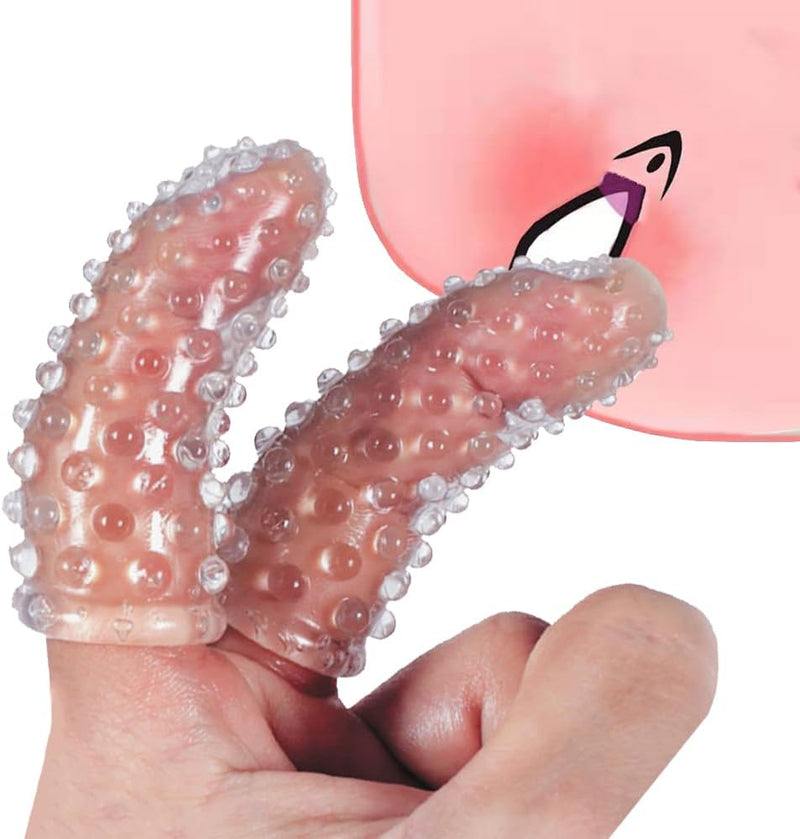 2Pcs Finger Sleeve Vibrators – Clitoral, G-Spot & Anal Stimulator for Couples
