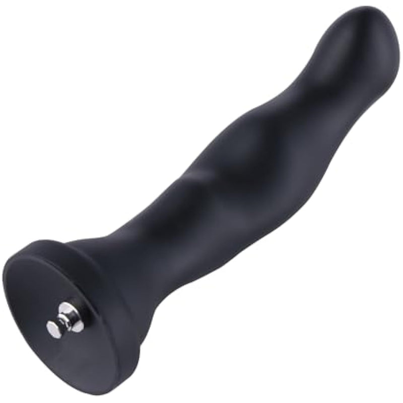 8.5" Silicone Dildo, 7" Insertable, Bead Butt Plug - Removable Kliclok System - Anal Pleasure, M Size Bird’S Head, Black