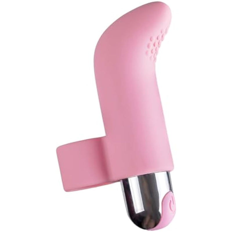 Adam And Eve 10 Function Silicone Rechargeable Finger Vibrator, 10 Speed Adjustable Stimulator, Insertable Bullet Sex Toy For Women, Waterproof Powerful Vibrations, Compact 3.39 Inch Design