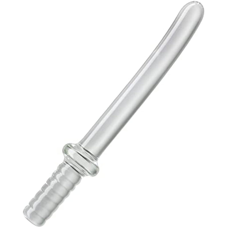 Anal Butt Plug Glass Anal Trainer Samurai Sword Clear Chrystal Pleasure Wand Anal Stimulation Adult Sex Toy For Men Women Couples Masturbation (S)