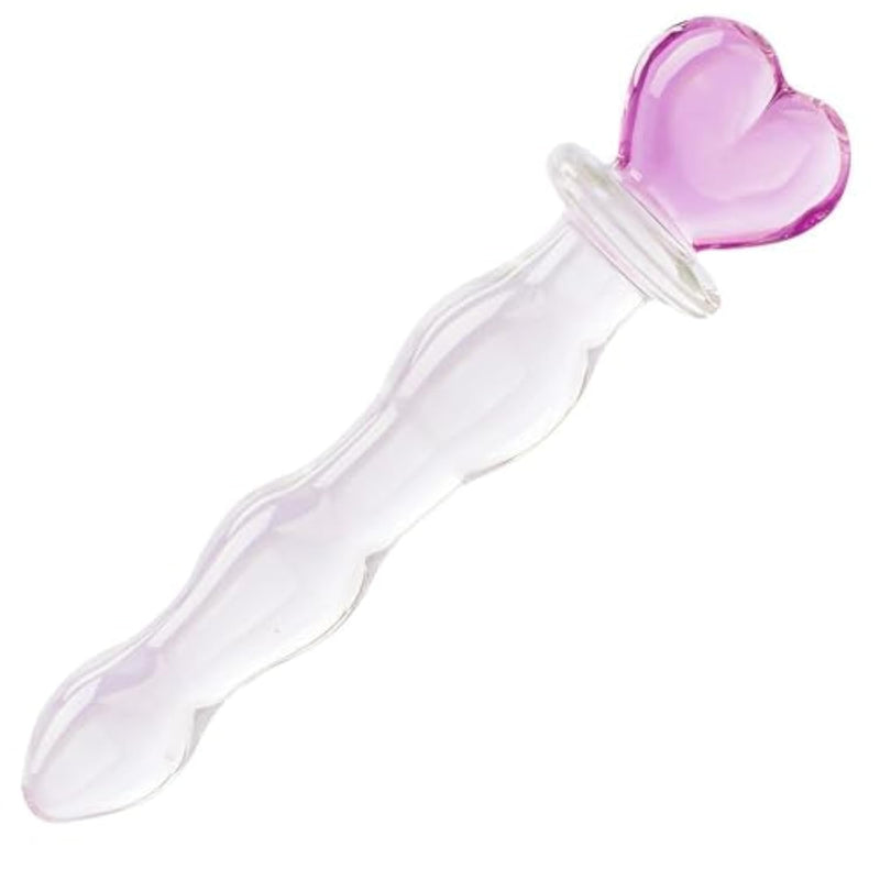 Crystal Glass Pleasure Wand Dildo Penis - Store - Pink (Pink-Heart)