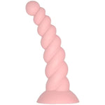 Pink Anal Stretcher Trainer Super Long Thick Anal Plug Anal Beads Silicone Suction Cup Butt Plug Spiral Masturbation Dildo Adult Sex Toys For Women And Men,Prostate Massager (S)