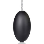 Liquid Silicone Anal Plugs Egg-Shaped Butt Plug With Stainless Steel Pull Chain Prostate Massager Vaginal Stimulation For Women Men Couple (L)