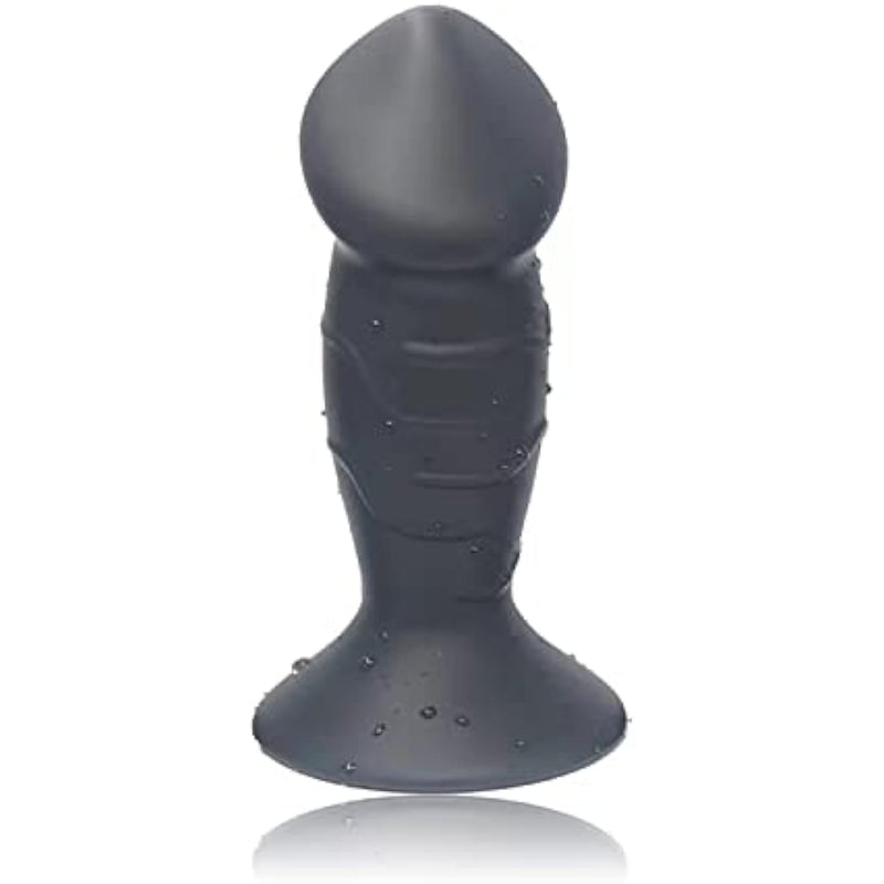 Anal Plug Dildo,Flexible Soft Liquid Silicone Butt Plug Massage Stimulation For Men And Women Vaginal Anus Sex Toys. (Black-Medium)