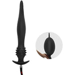 In-Depth Anal Plug With Massage Particles Super Long Silicone Inflatable Anal Expander Sex Toy