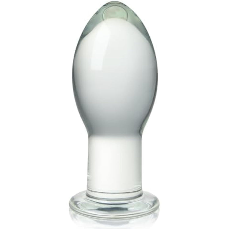 Glass Butt Plug Crystal Tapered Head Anal Plug For Anal Training Stimulation And Expansion Long Neck Mushroom Shaped Adult Sex Toys For Men Women Couples (S)