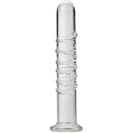 Crystal Clear Glass Anal Plug - Transparent Butt Plug With Textured Design For Enhanced Stimulation, Sensual Massage Adult Toy For Couples, Men, And Women (M)