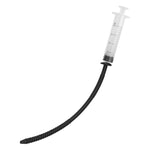 Silicone Urethra Sound With Syringe Hollow Penis Plug Injection Irrigation Urethral Sounding Stimulation Adult Sex Toys For Men (Black-S)