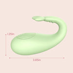 Egg Vibrator With 8 Powerful Vibration Modes – Soft Silicone Dual Vibrator And Internal Dildo Sex Toy For Women, Discreet & Green, By