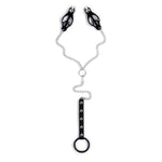 Adjustable Nipple Clamps With Chastity Ring Chain For Bdsm Men – Metal Nipple Toys For Adult Bondage Play