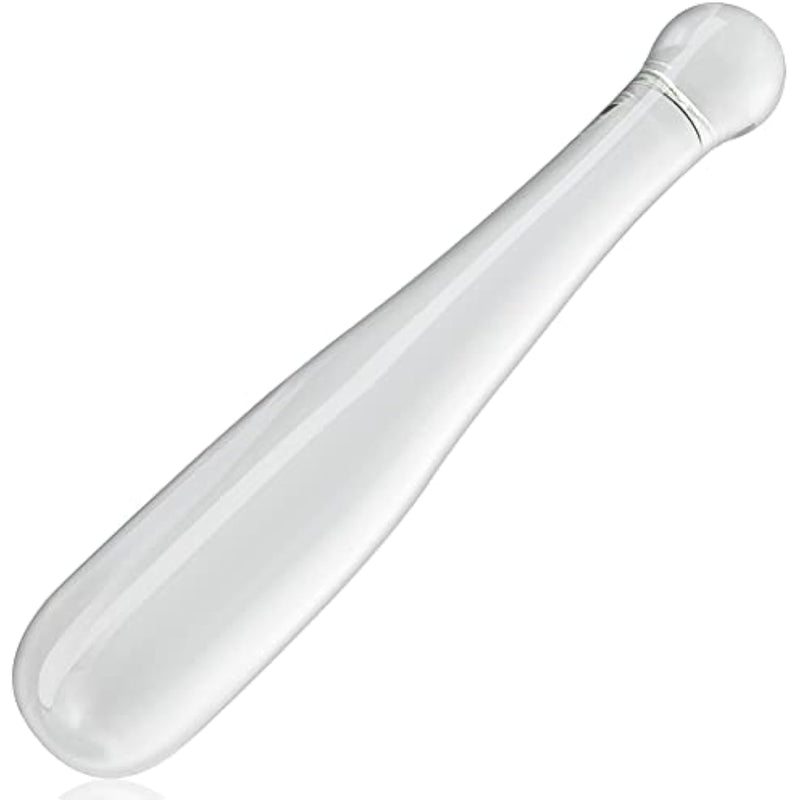 Anal Dildo Glass Butt Plug Clear Anal Trainer G-Spot Prostate Stimulation Masturbation Baseball Bat Wand Adult Sex Toys For Men Women Couples (Small)