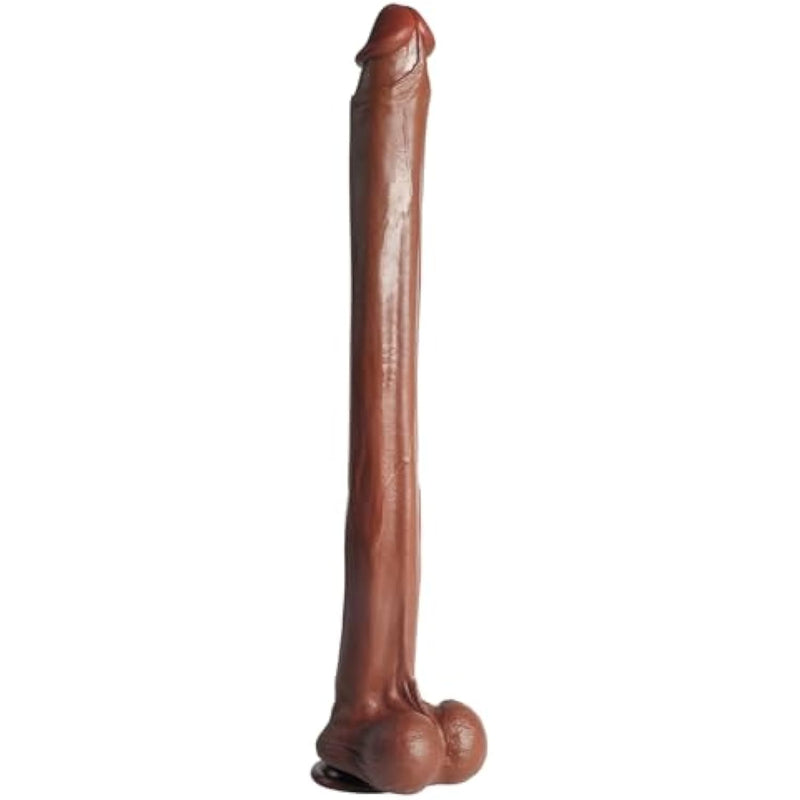 21.6 Inch Extra Long Dildo With Strong Suction Cup,Double Layers Flexible Realistic Dildo With Small Glans For Deepest Sex,Massive Huge Dildo Sex Toys For Women Men Gay