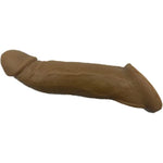 New Soft Texture Sleeve Extender Sheath For Men Male Enhancement Extension Sleeve-1588 (Brown/R)