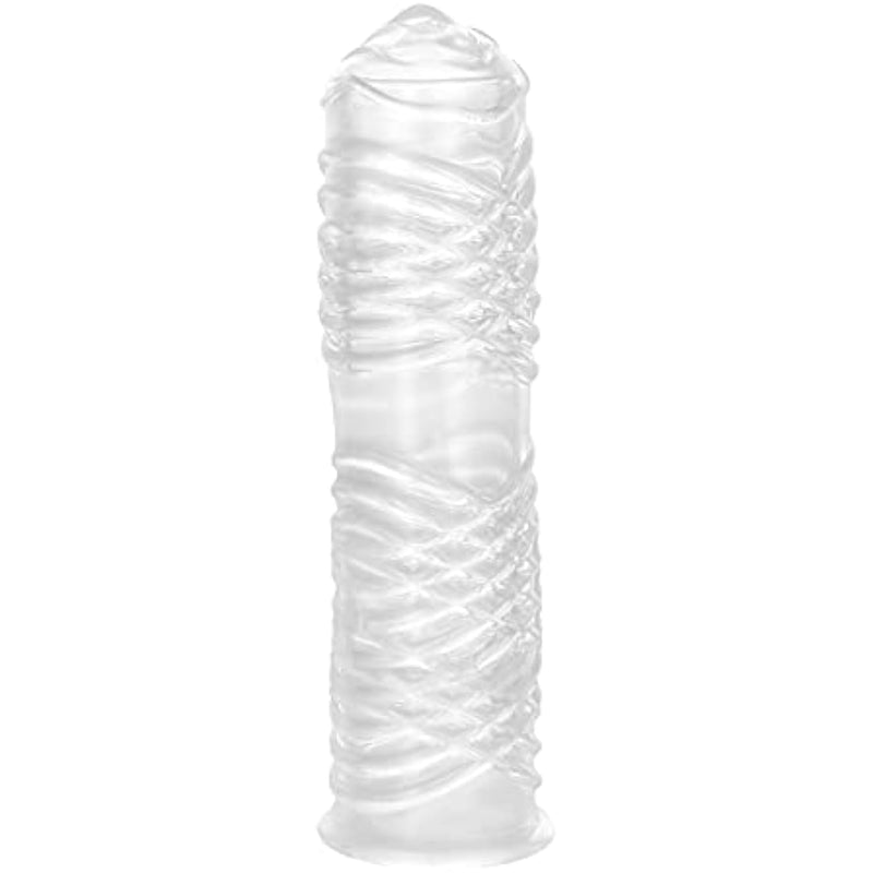 Structured Penis Sheath - Cock Sleeve With Structure, Ribbed Penis Sleeve For Intense Stimulation - Flexible, Partner Pleasure, 14Cm