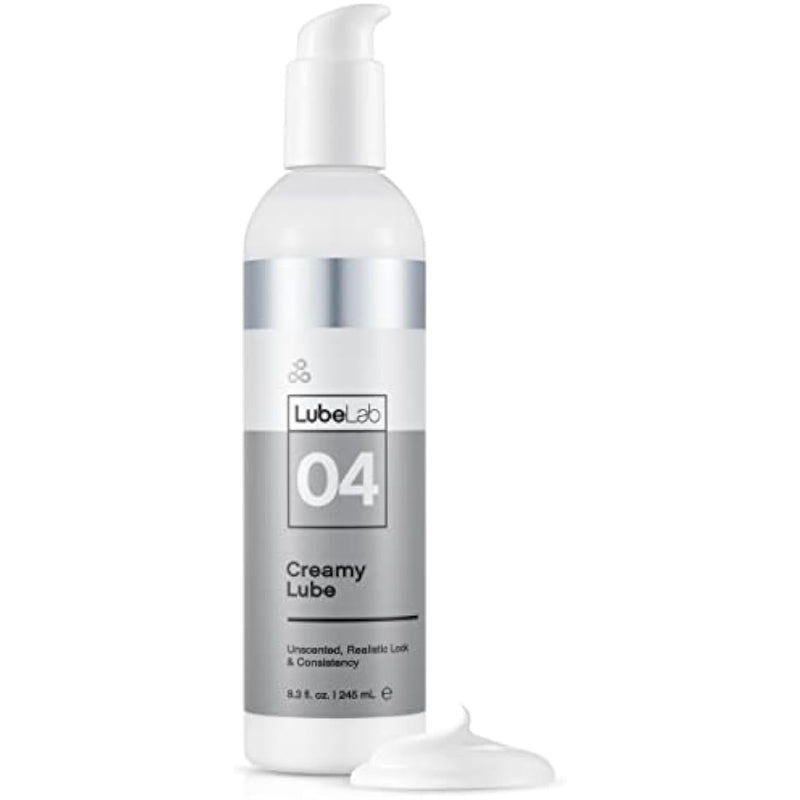 Water-Based Thick Creamy White Lube, Unscented 8.3 Fl. Oz Hypoallergenic Smooth Slippery Lubricant For Couples, Made In Usa, Package May Vary