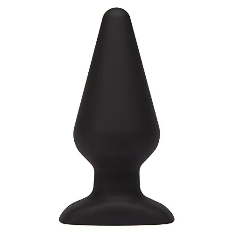 Classic Butt Plug - 5.5 Inch Silicone Anal Plug - 7.5 Inch Girth Anal Toy - Flared Base And Waterproof - Black