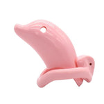 2.55 Inch Male Chastity Device With Nub Cock Cage - Small Black Plastic Ring For Penis Keeper Lock-Pink (Pink)