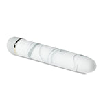Swept Away - 7 Inch Satin Smooth Personal Massager Wand - Perfect For External Clitoral Vaginal Stimulation - Body Safe Vibrator - Splashproof Sex Toy For Couples Women - White Marble