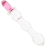 Glass Anal Plug, Crystal Butt Plug Pleasure Wand Anal Beads Dildo Penis Masturbation With Pink Heart