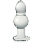 Graduated Anal Beads Sex Toys For Men Women And Couples Glass Butt Plug Gourd Shape Anal Trainer Transparent (L)