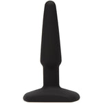 Classic Butt Plug - 4 Inch Silicone Anal Plug - Slimline Beginner Friendly With Flared Base - Waterproof - Black