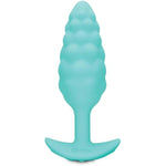 Bump Texture Small Vibrating Rechargeable Silicone Anal Plug - Mint